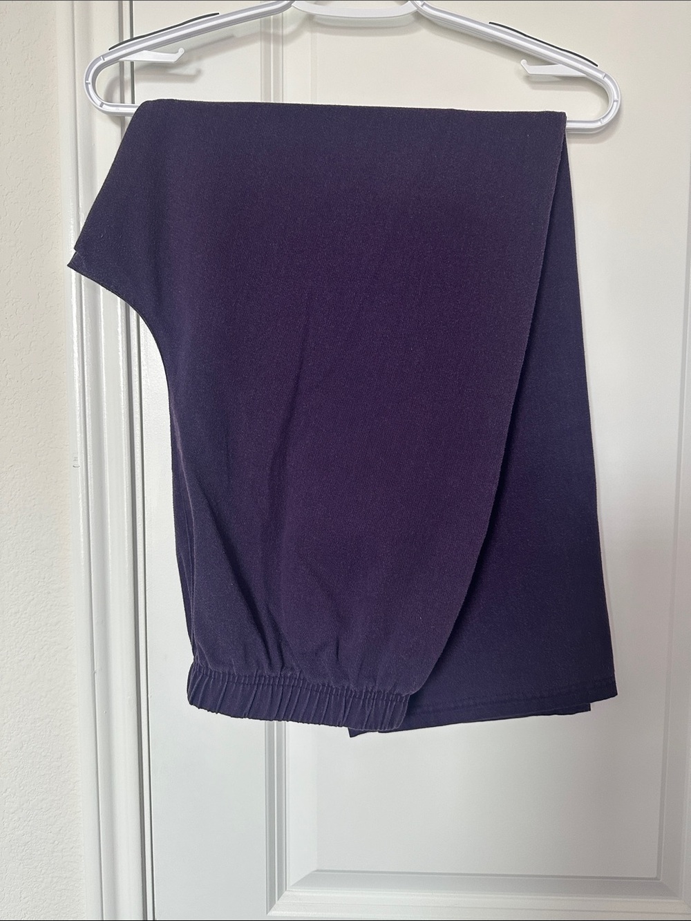 Dark Purple Pull-On Wide Leg Pants